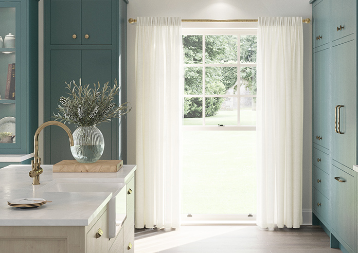 Marsala Voile, Beach White - Made to Measure Curtains - Image 3